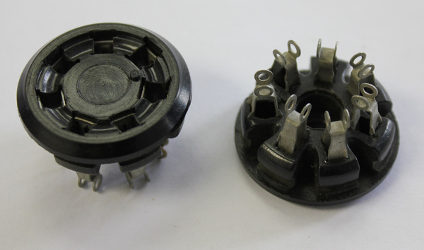 7 Pin black solder pin valve base