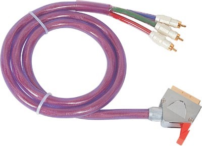 Video AV Lead - Scart to 3 x RCA Component (RGB)
